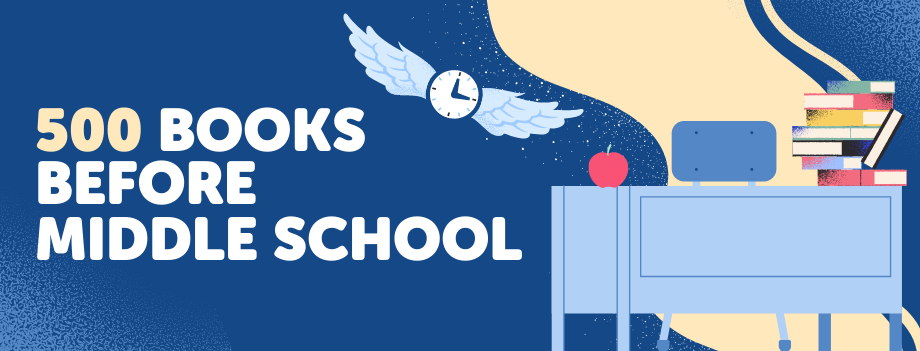 500 books before middle school logo