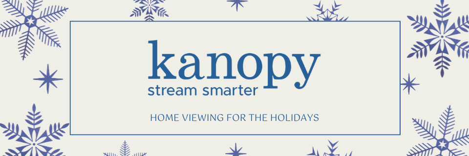 Home Viewing for the Holidays. Black and white movie screenshot.